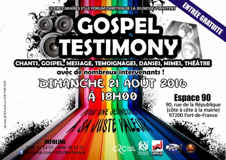 Gospel Testimony à l&rsquo;Espace 90 ce dimanche 21 août 2016