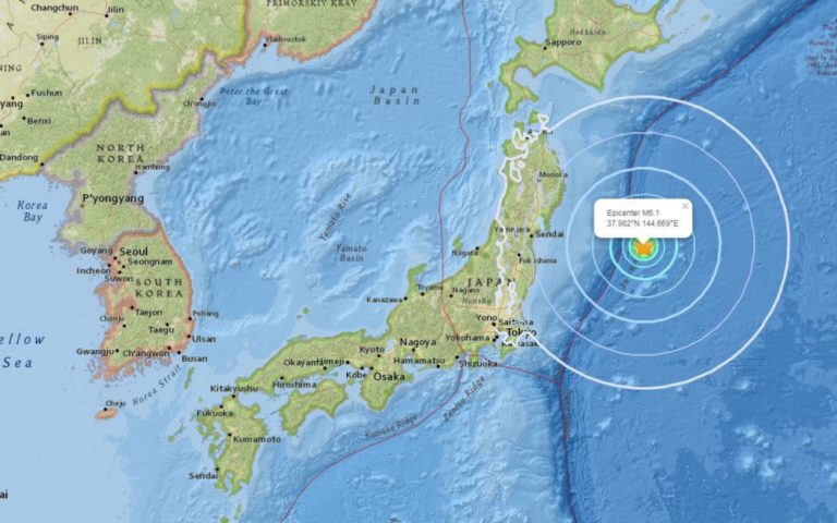 Un séisme de magnitude 6,1 frappe la côte Est du Japon