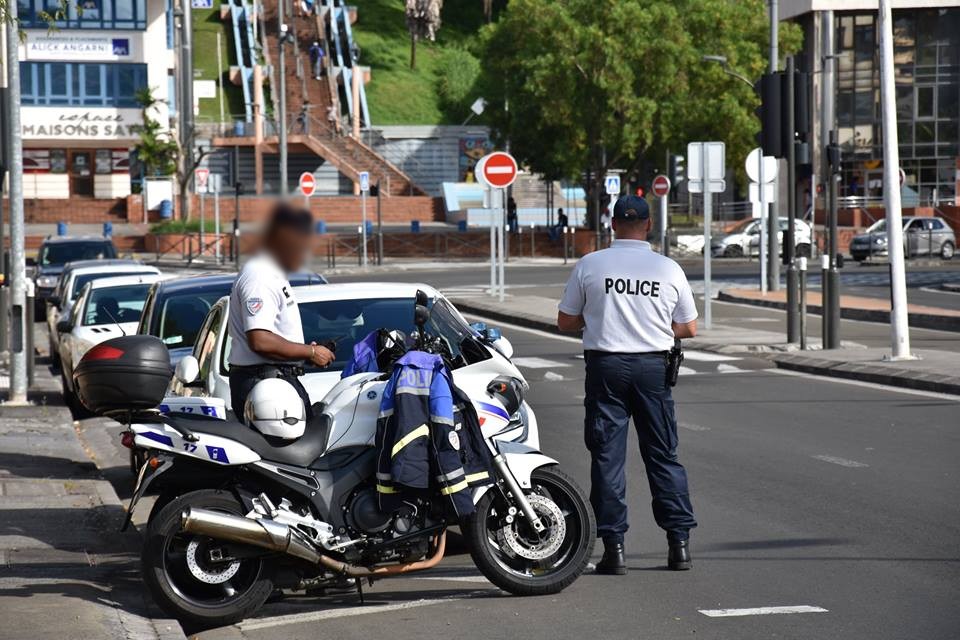 Contrôles routiers de la Police Nationale de Martinique. Photo : Police Nationale de Martinique.