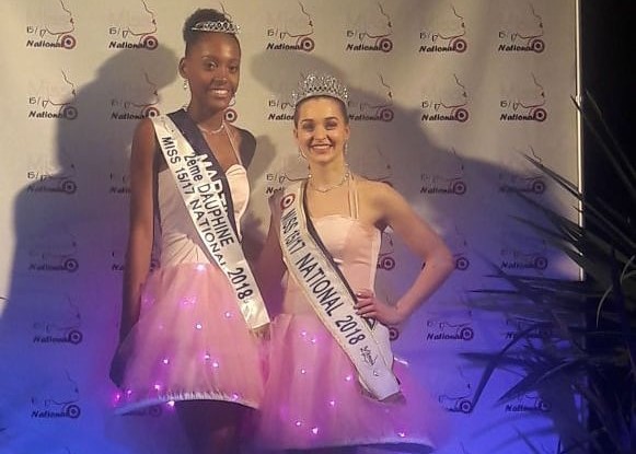 Laurence Fibleuil en compagnie de la Miss 15/17 National 2018 Ombeline Portail.