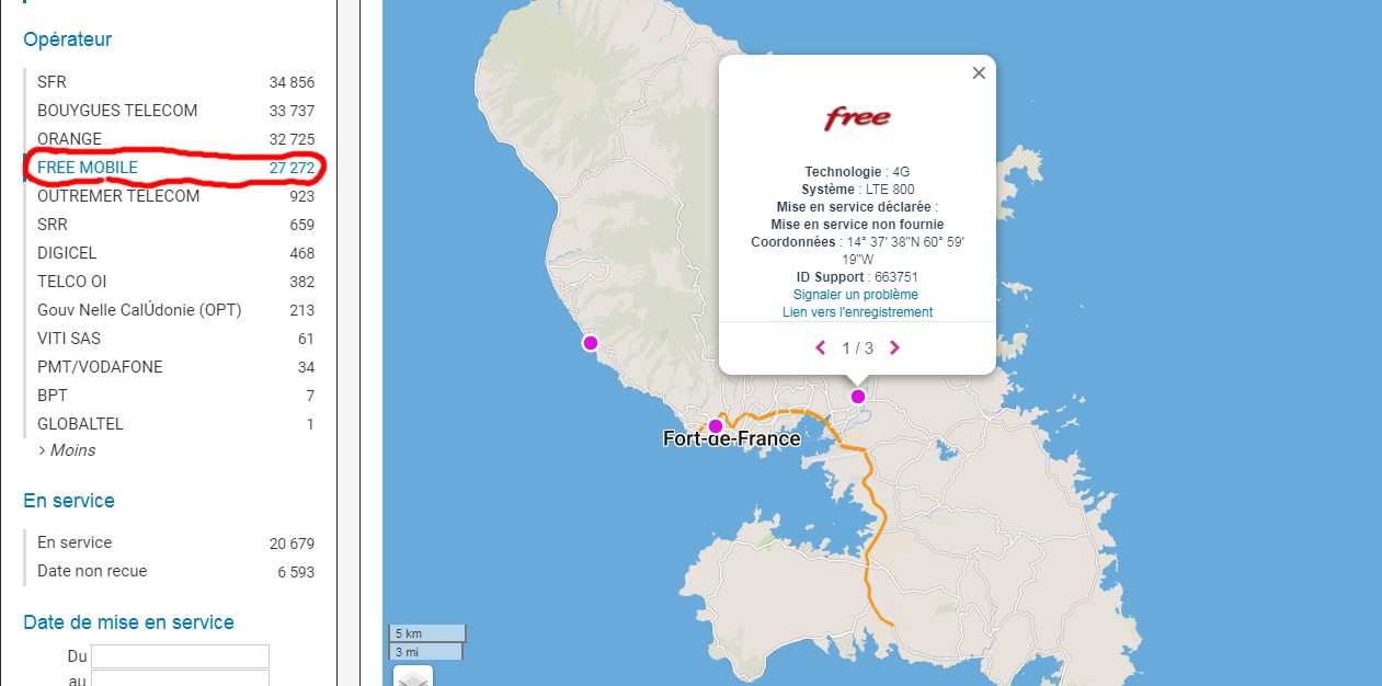 Free Mobile débute le déploiement de son réseau en Martinique
