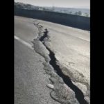 Fissures : l'état de la route au niveau de l'échangeur de la Pointe des Sables