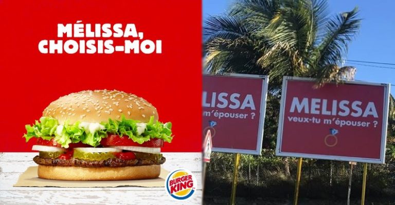 Insolite : Mélissa, veux-tu m&rsquo;épouser ? « Hâte de lui passer un onion ring au doigt »