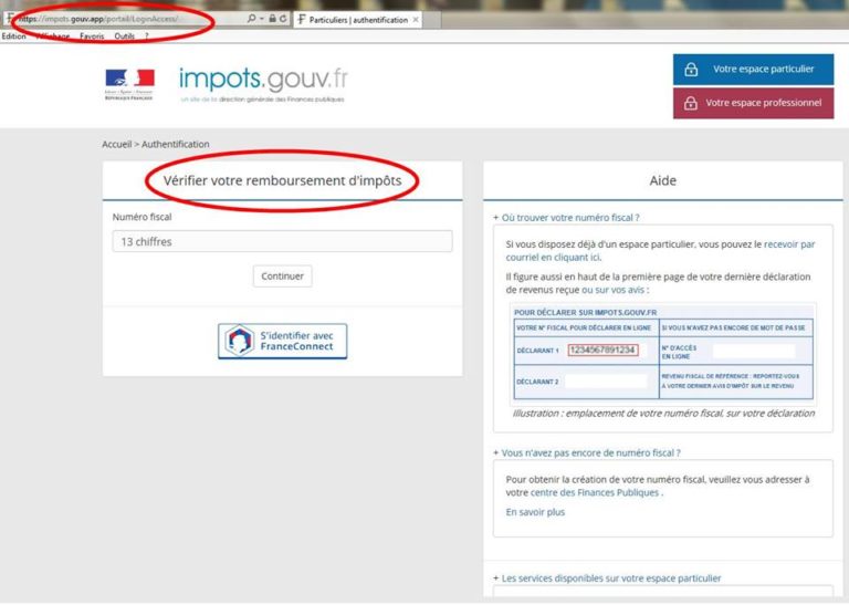 Gare à l&rsquo;arnaque d&rsquo;un site frauduleux qui vous propose de vérifier votre remboursement d&rsquo;impôts