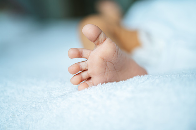Pied d'un bébé.
