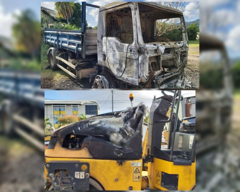 Des engins de la ville du Robert incendiés au service technique de la commune