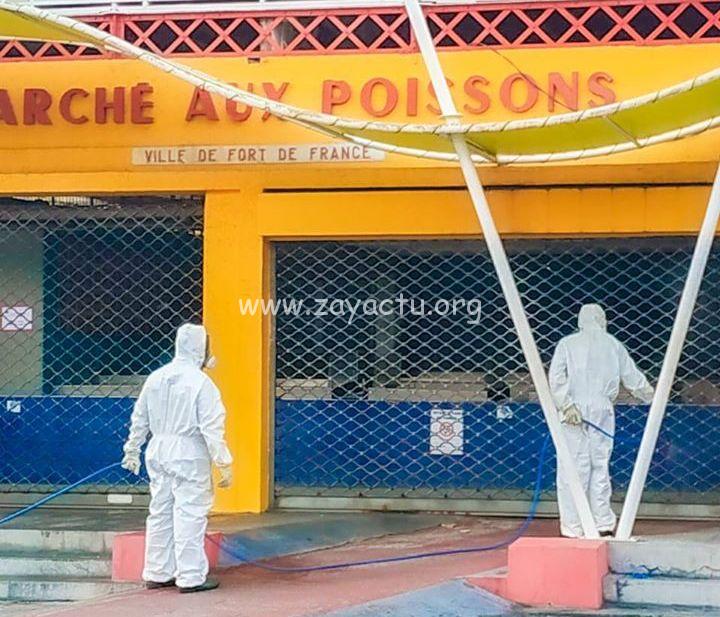 Opération de désinfection de Fort-de-France