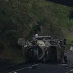 Un camion sur le flanc à Sainte-Luce
