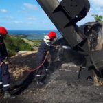 Un incendie au Vauclin suite à la chute d'une éolienne