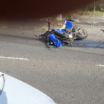 Accident entre une moto et de voiture à Chateauboeuf