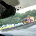 Accident de camion poubelle à Ducos