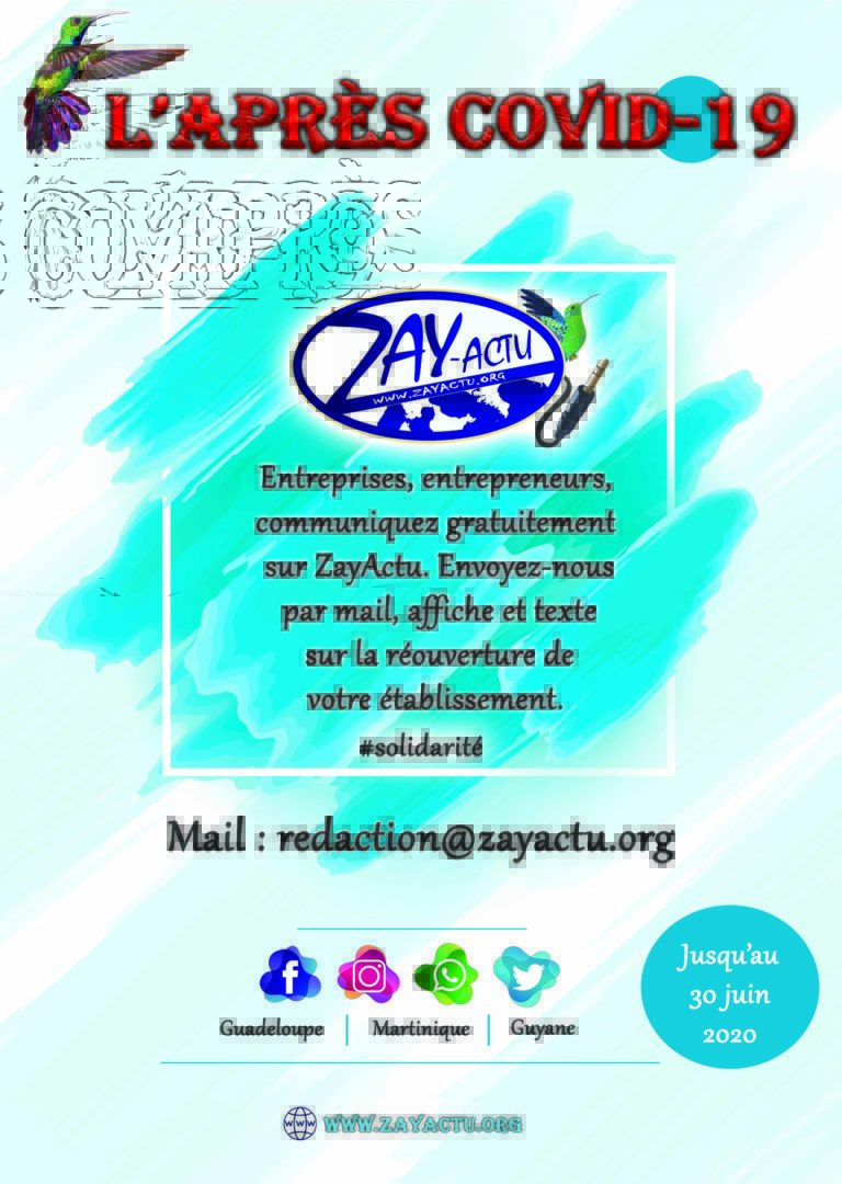 ZayActu solidaire avec les entreprises et entrepreneurs aux Antilles-Guyane
