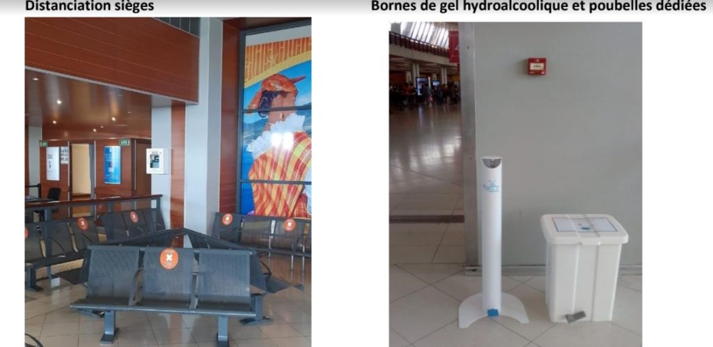 Mesures d'hygiènes renforcées à l'aéroport Aimé Césaire