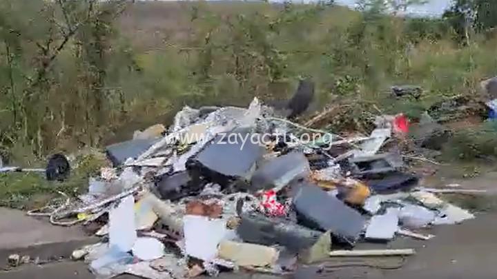 Déchets à la Zac de Rivière Roche à Fort-de-France