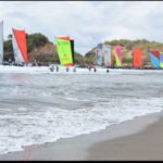 Une course de yoles à Sainte-Marie.