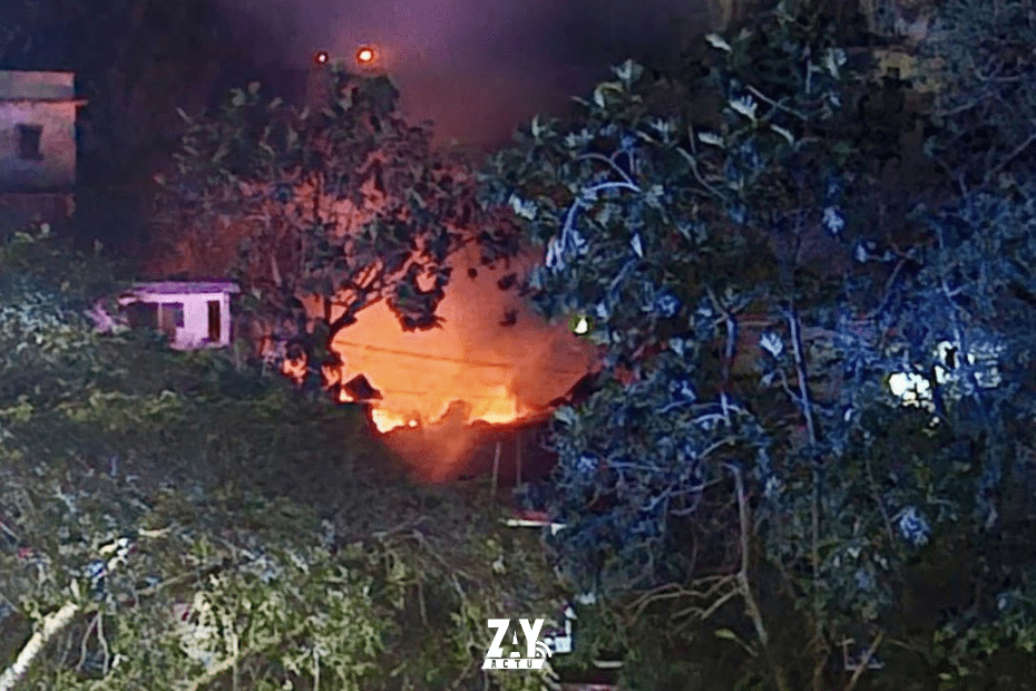 Incendie à Trenelle à Fort de France