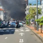 Fort-de-France : un immeuble ravagé par un incendie en plein centre-ville