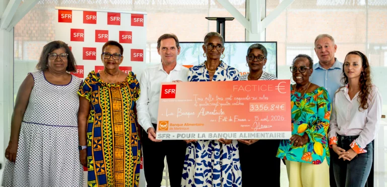 SFR Caraïbe et RegiDOM : plus de 3 300 € reversés à la Banque Alimentaire en Martinique