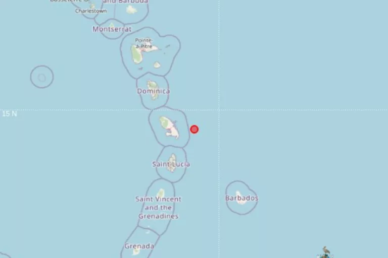 Séisme de magnitude 3,3 ressenti au large de la Martinique ce jeudi matin