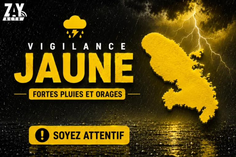 Fortes pluies en Martinique, jusqu’à 80 mm de pluie possibles en 3 heures, notre île toujours en vigilance jaune