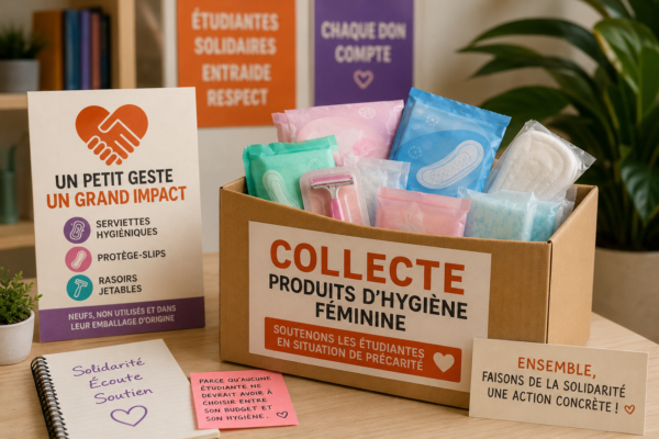 Collecte de produits d’hygiène à Fort-de-France, COP1 mobilisée pour soutenir les étudiantes en précarité
