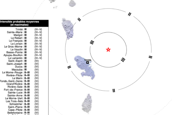 Un séisme de magnitude 4,7 ressenti en Martinique dans la nuit de samedi à dimanche