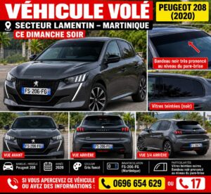 Cinq individus lourdement armés braquent un automobiliste à Carrère et repartent avec sa Peugeot 208