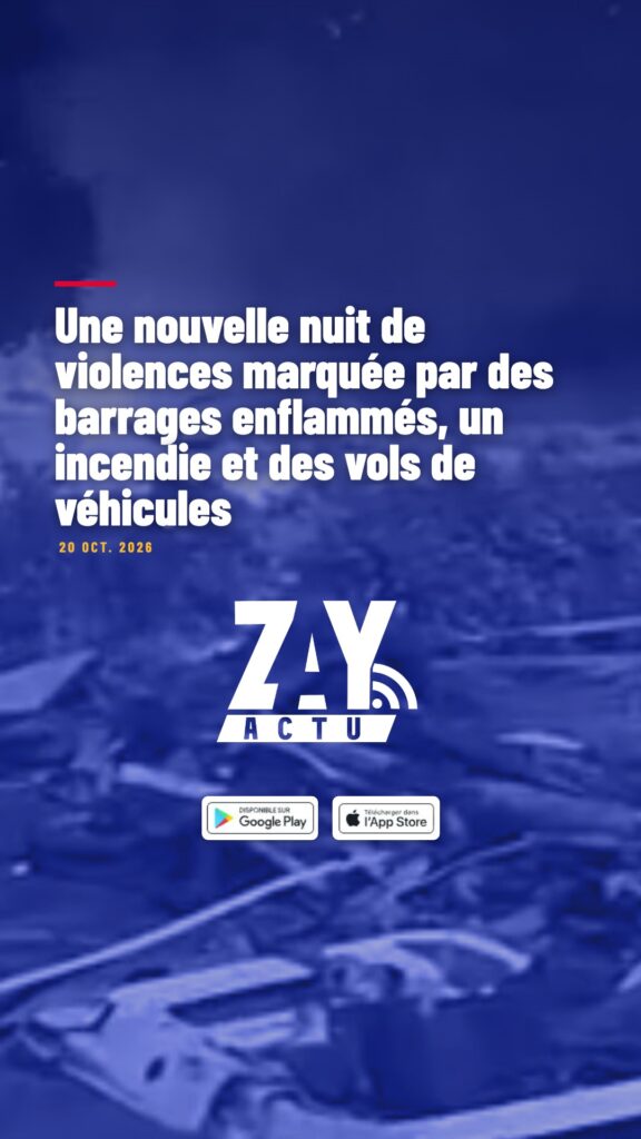 Une nouvelle nuit de violences marquée par des barrages enflammés, un incendie et des vols de véhicules